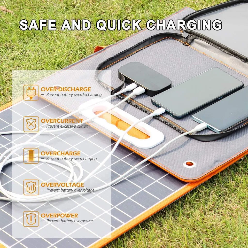 Panneau solaire portable 100W 18V - Chargeur solaire haute efficacité