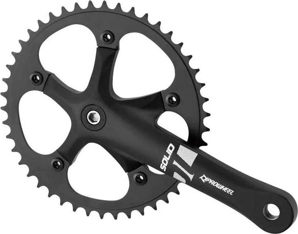 ProWheel singlespeed kľuky Kľuky čierny hliník - 46 zubov Obrázok produktu 