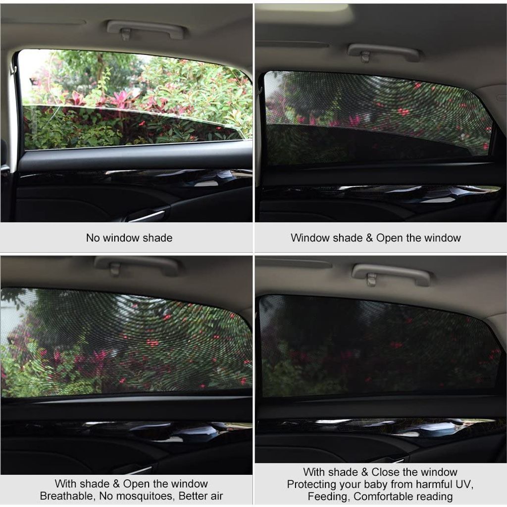 2x Sonnenschutz Auto Seitenscheibe Vorhang Sichtschutz Kinder & Baby 70 x 52cm 