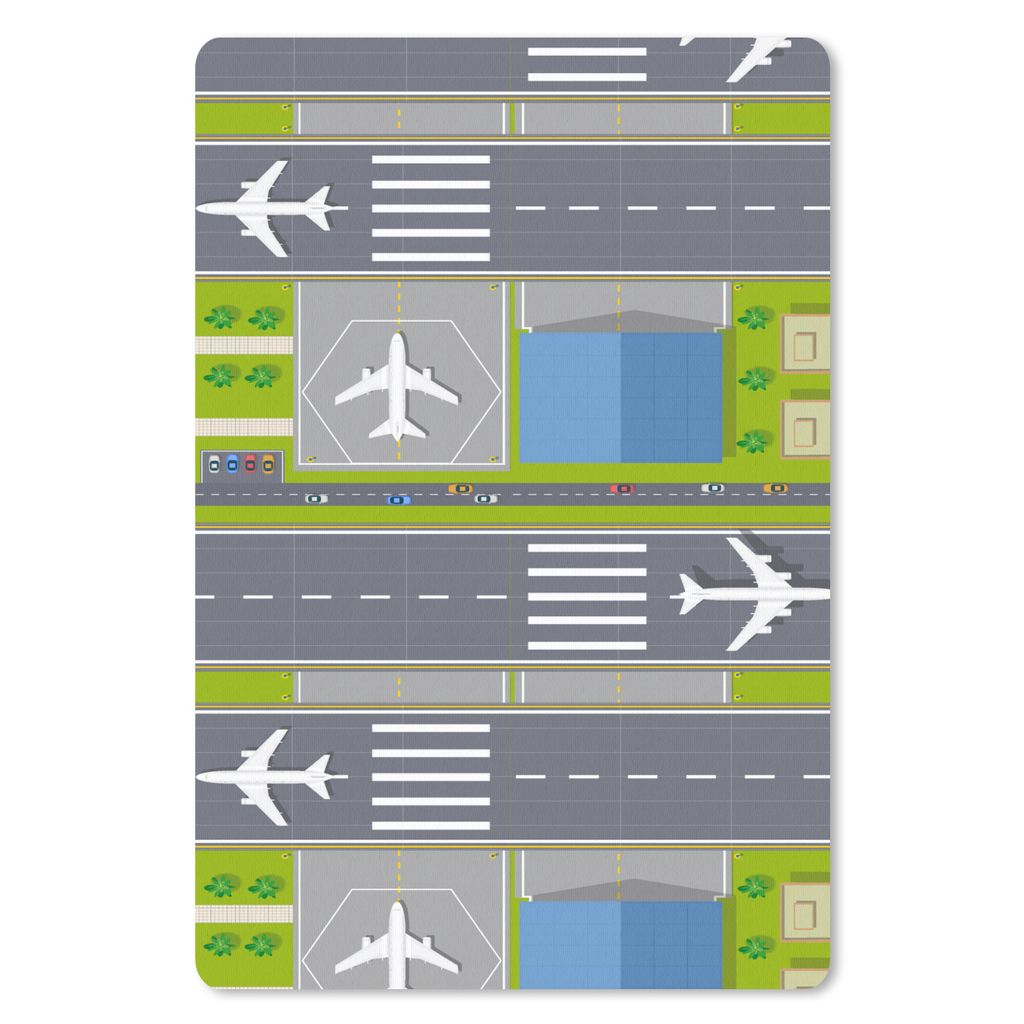 MuchoWow Mauspad Mousepad Design - Flughafen - Flugzeug 40x60 cm - Mousepads - Maus Mat - Pad - Mausunterlage - Schreibtisch Accesoire