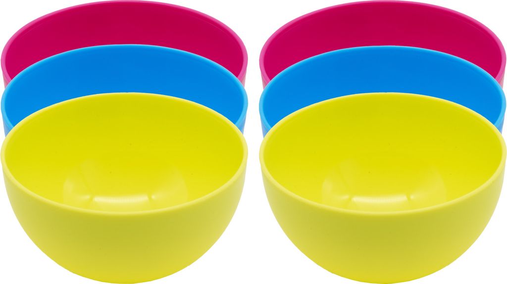 6x Müslischüssel Salatschüssel Kunststoffschüssel Rührschüssel Schüssel Rund Set
