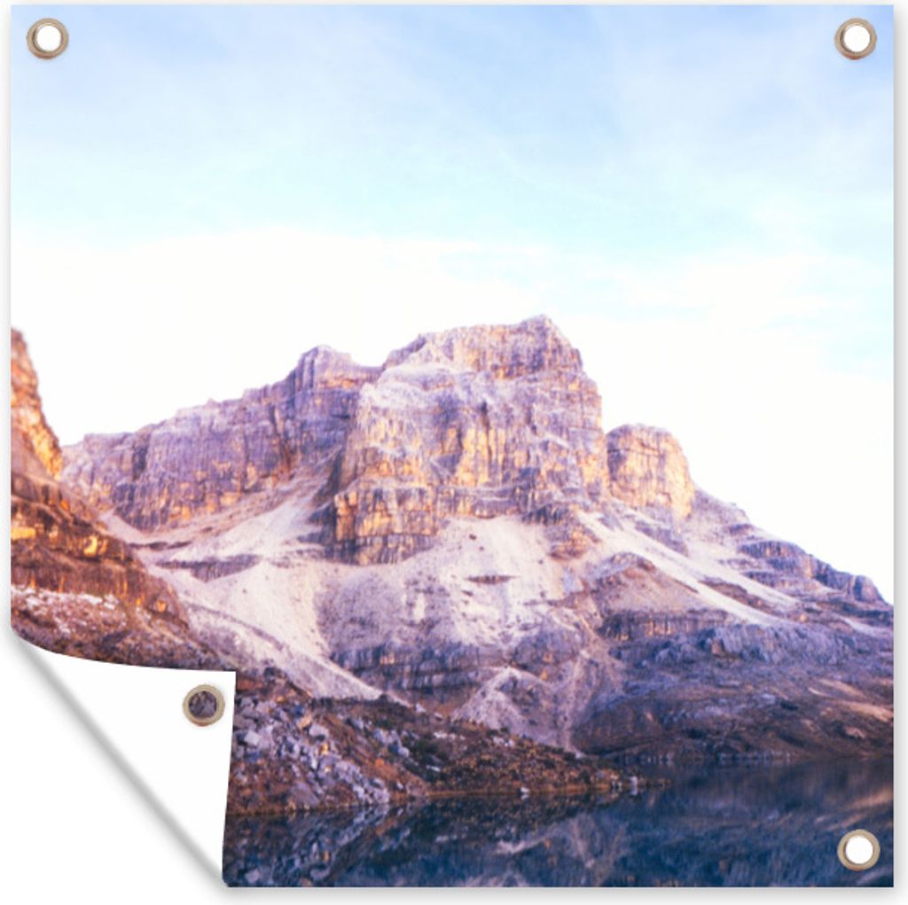 MuchoWow 100x100 cm Outdoor-Poster Gartendeko Sichtschutz Garten Poster für den Garten Kolumbien - Berg - Schnee