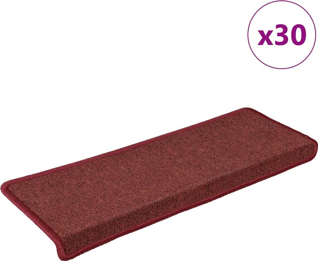Stufenmatten 30 Stk. 65x21x4 cm Bordeaux Rechteckiger Rand
