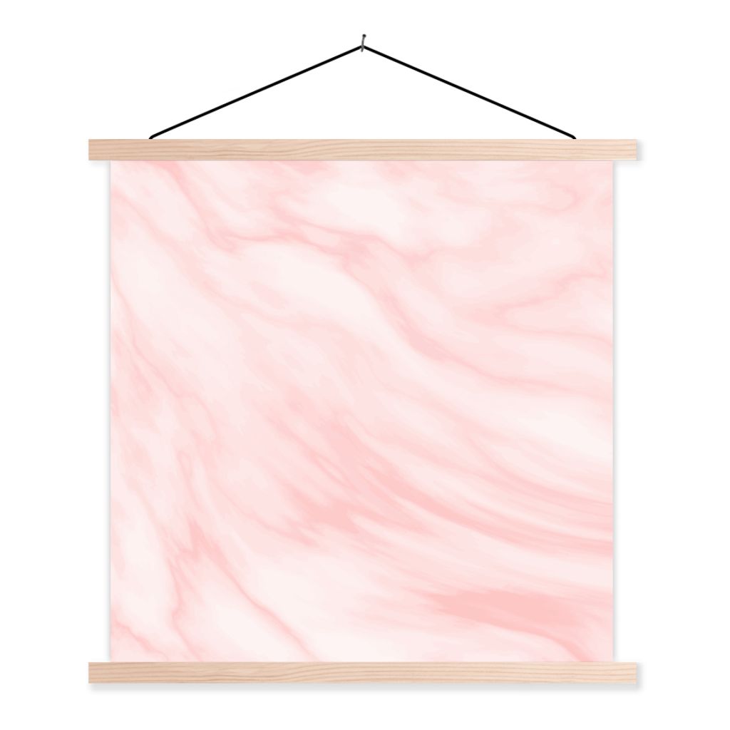 MuchoWow® Textilposter Marmor - Rosa - Weiß - Luxus - Produktbild 
