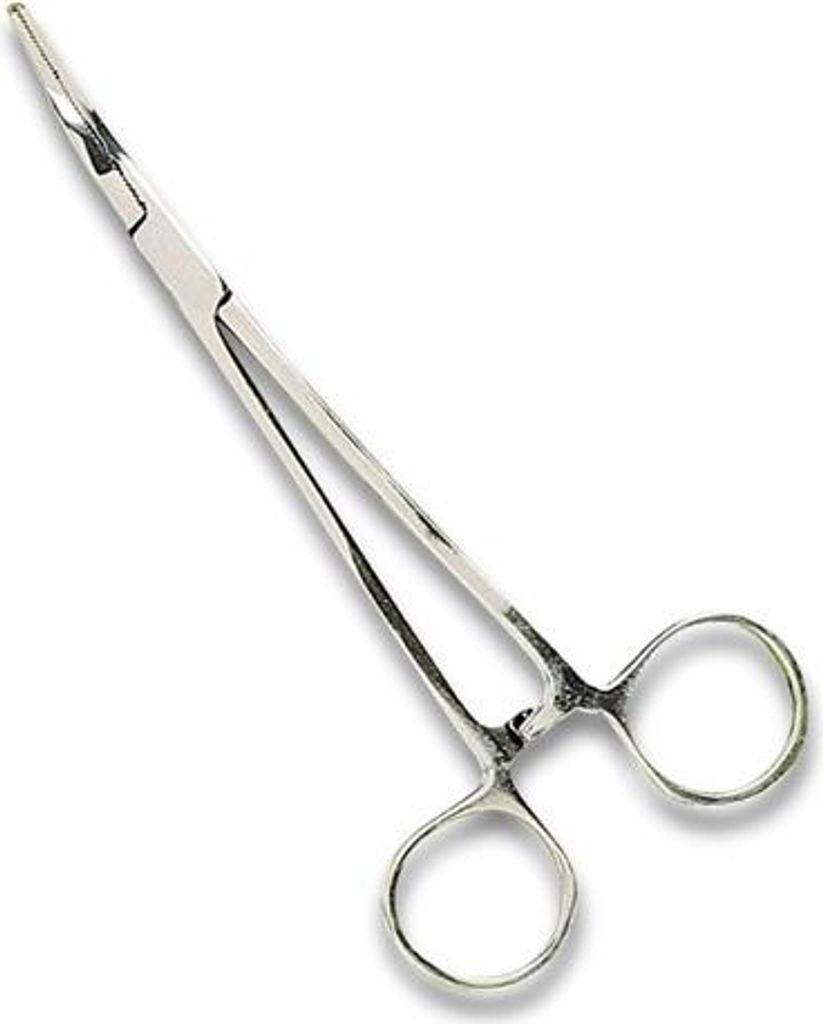 Zebco Lösezange 13 cm aus rostfreiem Stahl mit Feststeller und gebogener Spitze