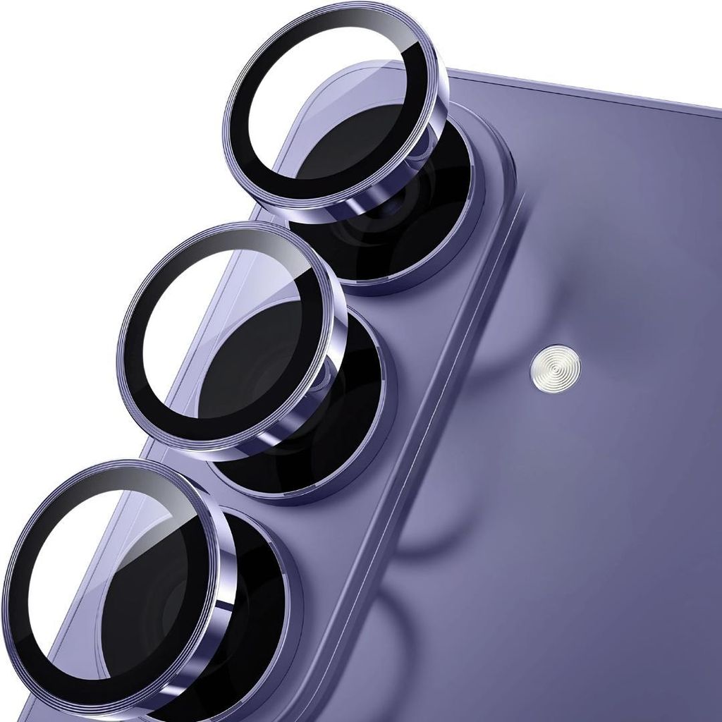3X Kameralinse für Samsung Galaxy S26 Plus Titan Metall Schutzglas Linse Panzerfolie 3D Lila