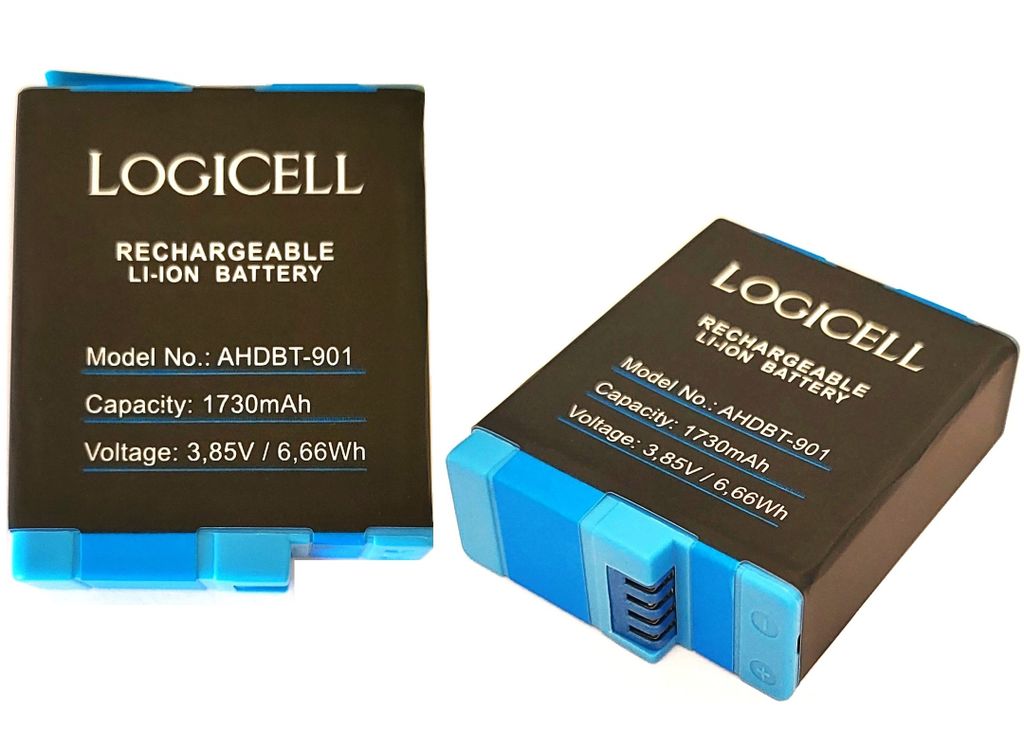 Original LogiCell Li-Ion Akku 1730mAh für GoPro Hero 9 / Hero 9 Black / Hero 10 / Hero 11 / Hero 12 AHDBT-901 ADBAT001 ADDBD-211