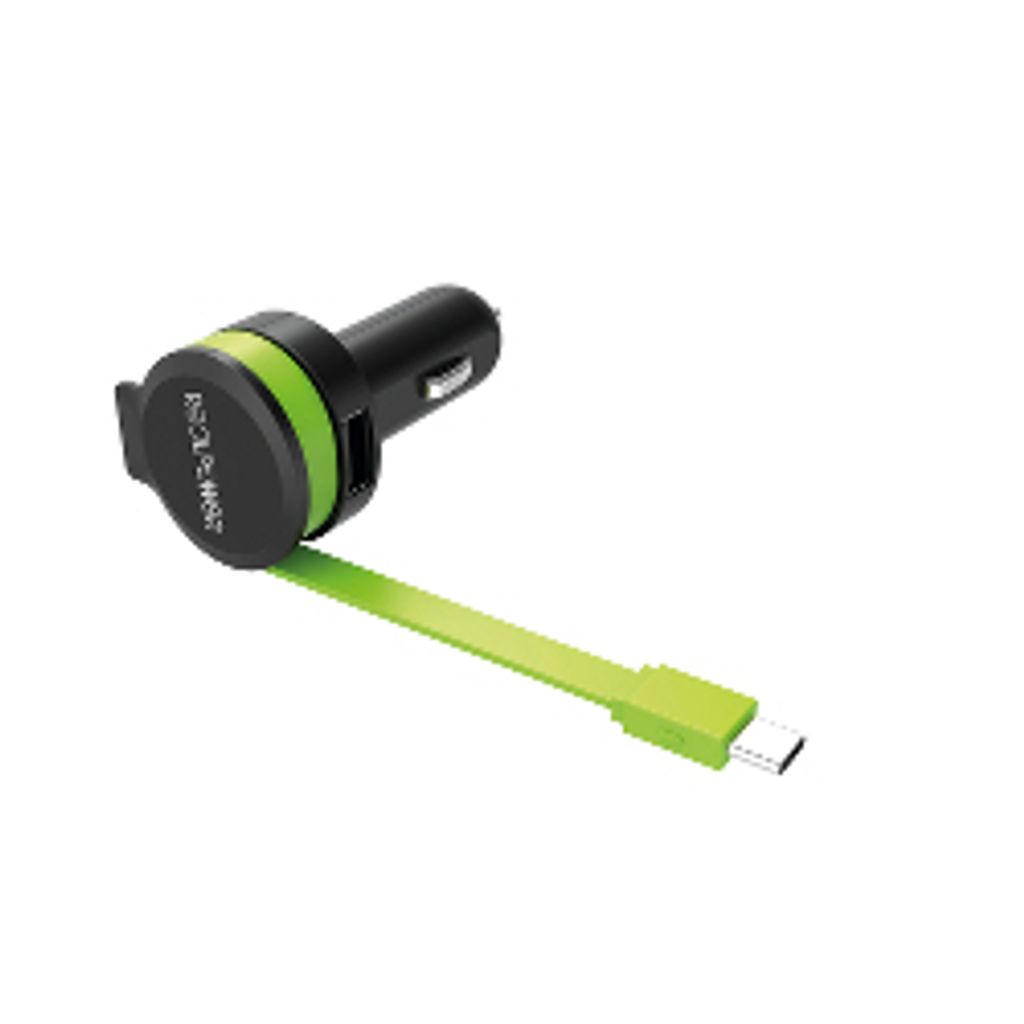 RealPower KFZ-Ladegerät Charger C 2400mA 1xUSB 1xUSB-C