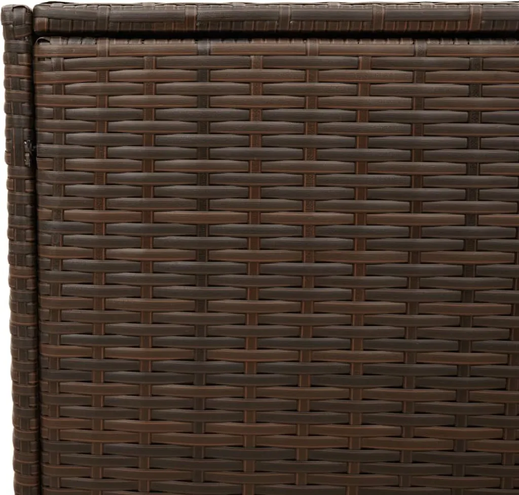 Rangement coussins de jardin 283L - Coffre polyrotin marron vidaXL - 7