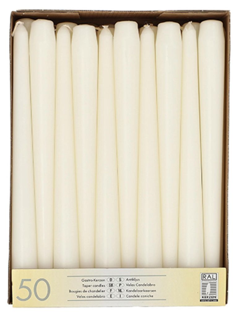 PAPSTAR Leuchterkerzen, 22 mm, weiá, 50er Pack Immagine del prodotto 
