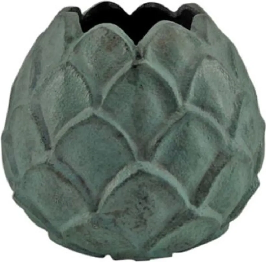 Vase Décoratif en Forme d'Ananas Vert Menthe Ø 16 cm pour Salon Moderne