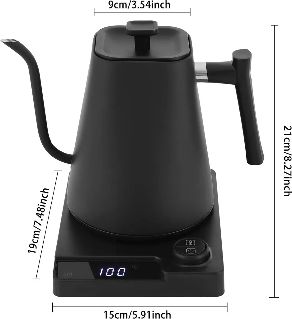 Bollitore Elettrico 2 In 1 1800W Con Teiera In Vetro – Display LCD E Controllo Temperatura