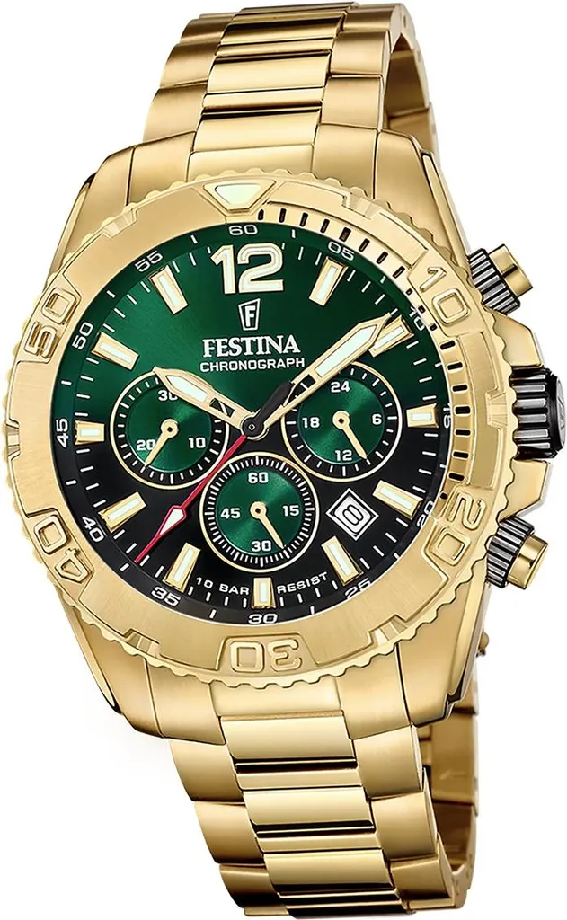 Montre Festina homme or en acier inoxydable durable D2UF20684/3
