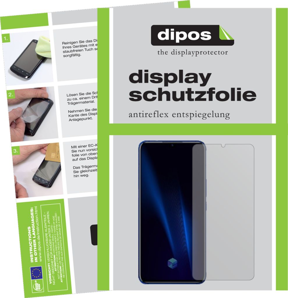 2x Schutzfolie für Vivo IQOO Pro 5G matt Displayschutzfolie Folie Display Schutz dipos