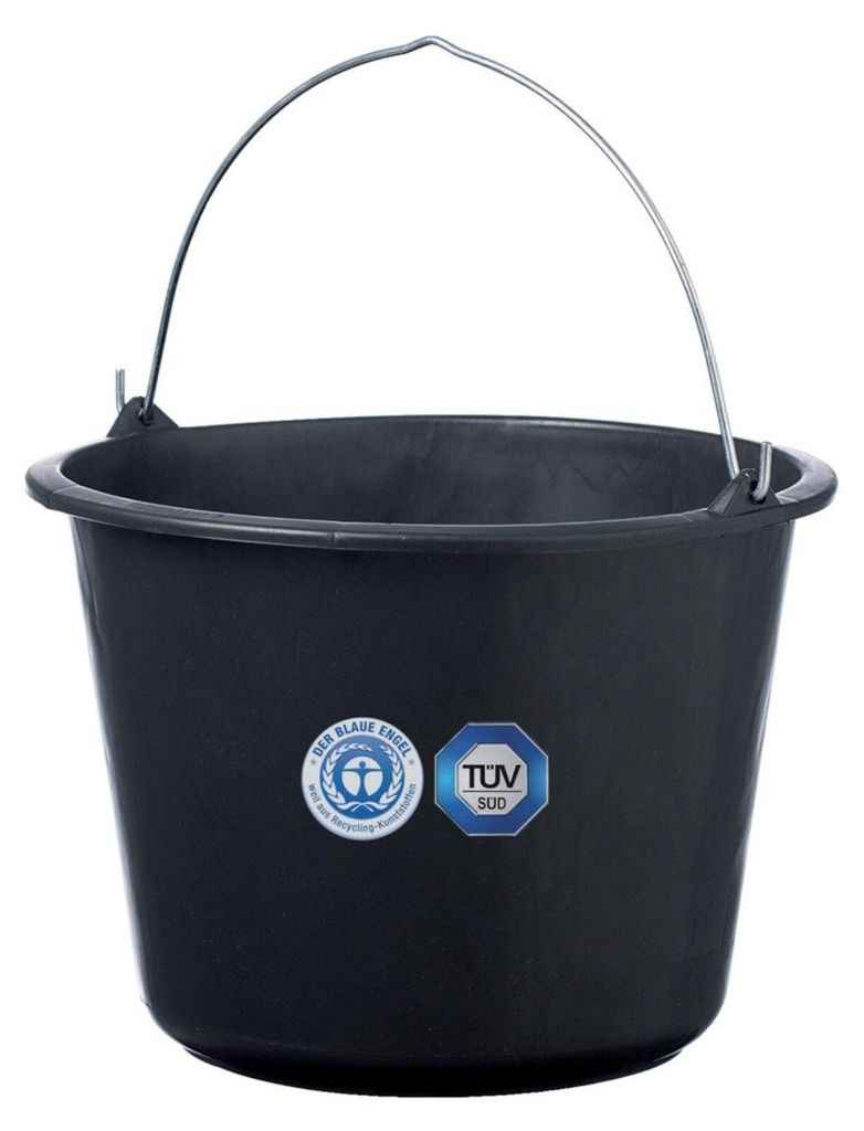 Toolland HED100010N, Emmer voor metselaars, Rond, Zwart, 12 Productafbeelding 