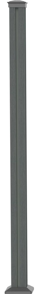WPC-Einzelpfosten 190 cm für WPC-Sichtschutzzaun Set mit Pfostenträger zum Aufschrauben