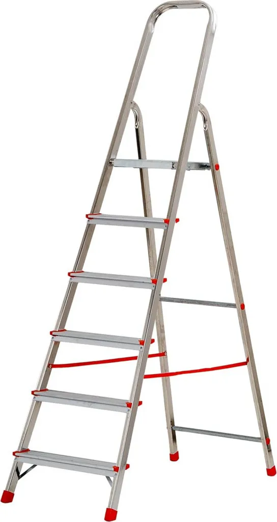 Gierre AL160 Échelle Simple en Aluminium 6 Marches Orange de 3,23m