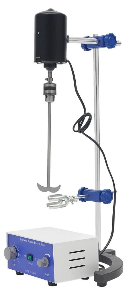 Labor-Überkopf-Rührer - Labormixer - 200 W - Variable Drehzahl - Bis 2600 U/min - Für Flüssigkeiten - Blau