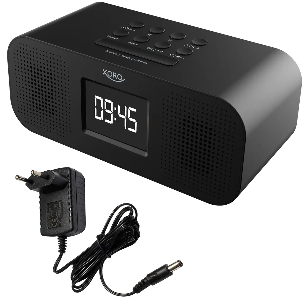 Réveil Lisible avec Écran Couleur et Radio Bluetooth Stéréo Xoro 100375