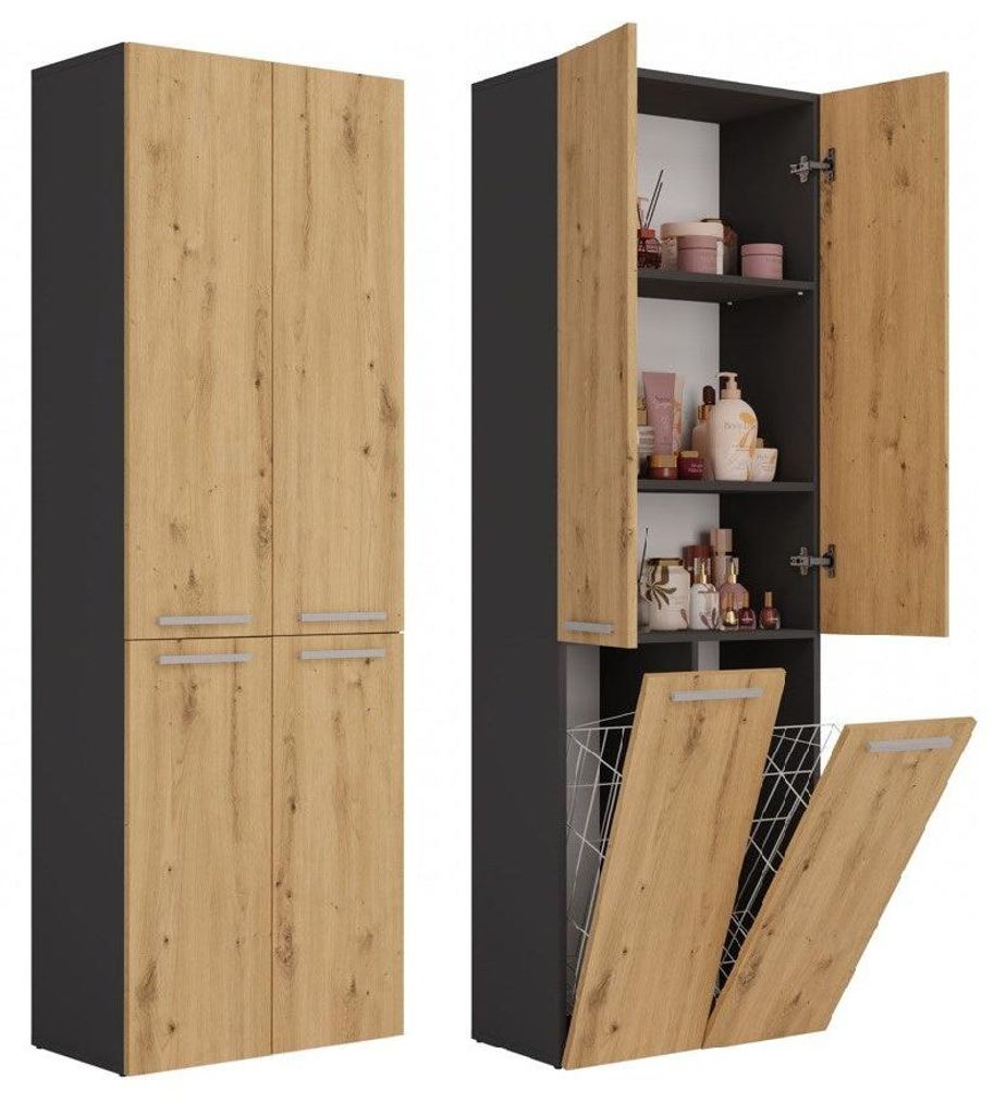 Topeshop NEL 2K DD ANT/ART KP, Grafitowy, Dąb, Zdjęcie produktu 