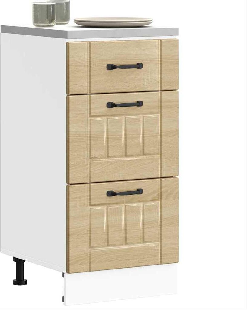 Küchen-Unterschrank Lucca Sonoma-Eiche Holzwerkstoff