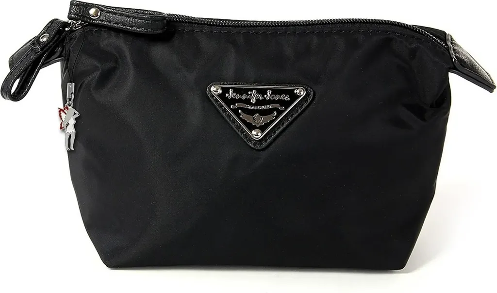 Jennifer Jones borsa in nylon donna uomo borsa cosmetica nera 16x12x8 OTJ701S