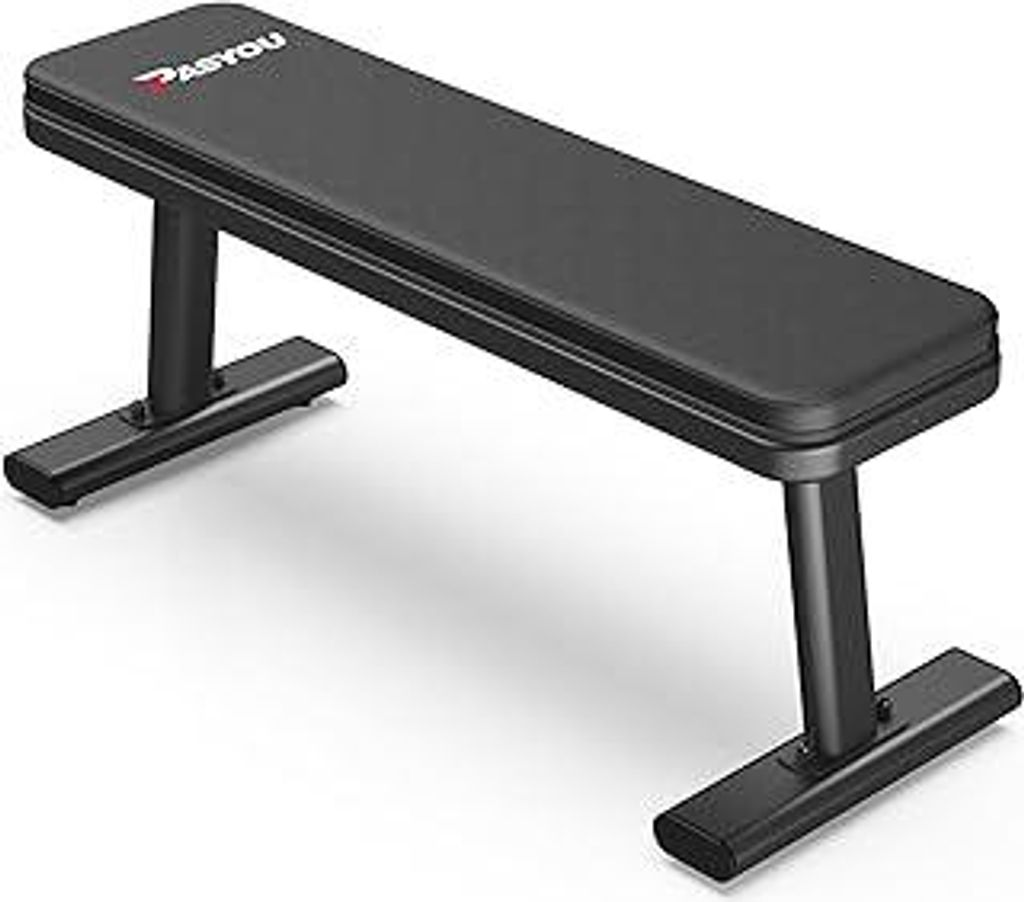 PASYOU PW100 Hantelbank Flachbank, Extreme Belastbarkeit 660 KG, Trainingsbank Fitness Bank für Zuhause für Ganzkörpertraining