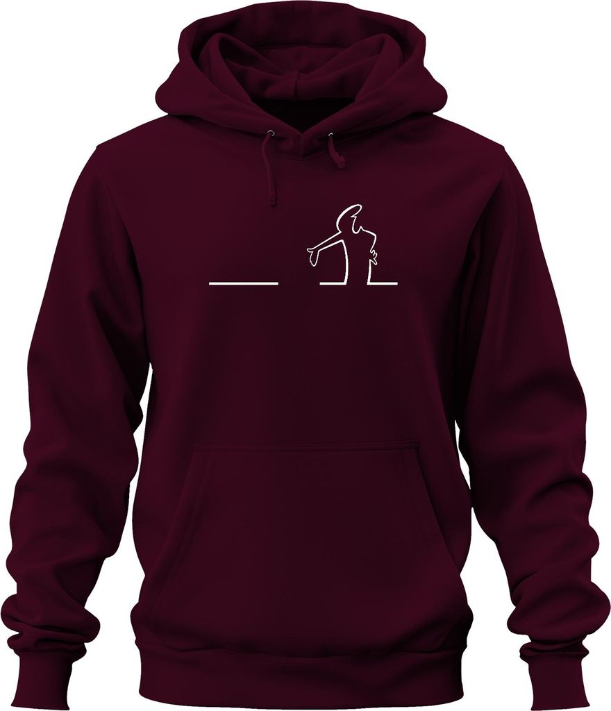 Balum La Linea Lui Osvaldo Cavandoli Cartoon Balum Balum Uni Hoodie Kapuzenpullover, Burgundy, XXL