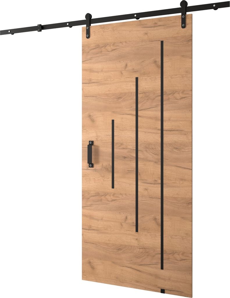Schiebetür Zimmertür Tür mit Griffstange LOFTIKO Y 90 cm