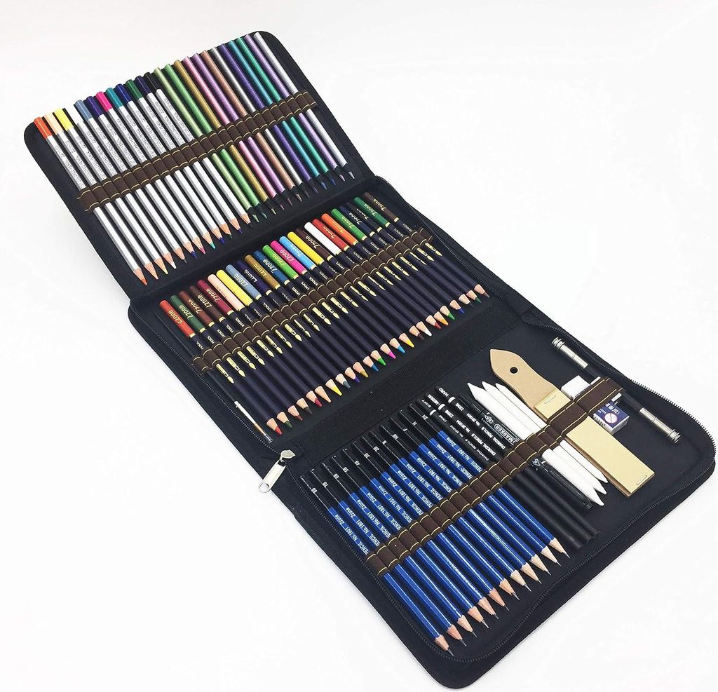 72-teilige Aquarell- und Farbstift-Set für Kinder und Erwachsene