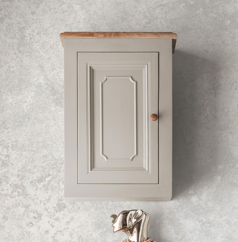 Badoberschrank 45x63cm 'Belfort' Mango schilfgrün & natur