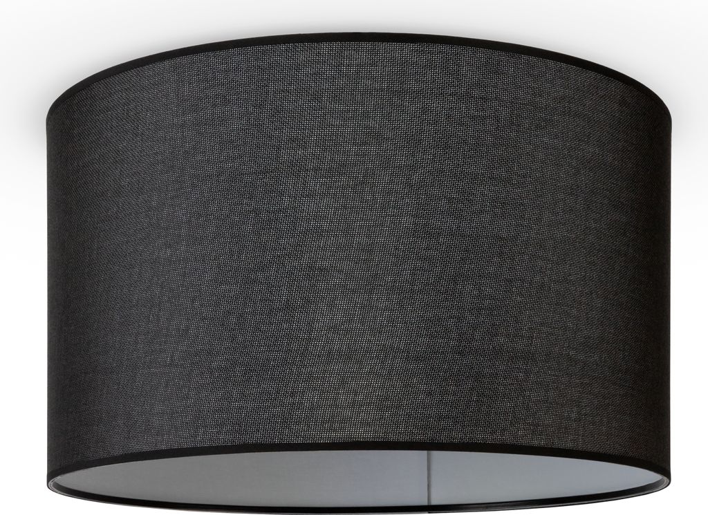 Pendellampe Wohnzimmer Deckenleuchte Stoff Lampenschirm Modern Einfarbig Rund