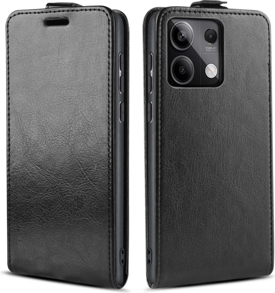 Handy Hülle für Xiaomi Redmi Note 13 5G Magnet Cover Case Klapphülle Schutzhülle Farbe: Schwarz