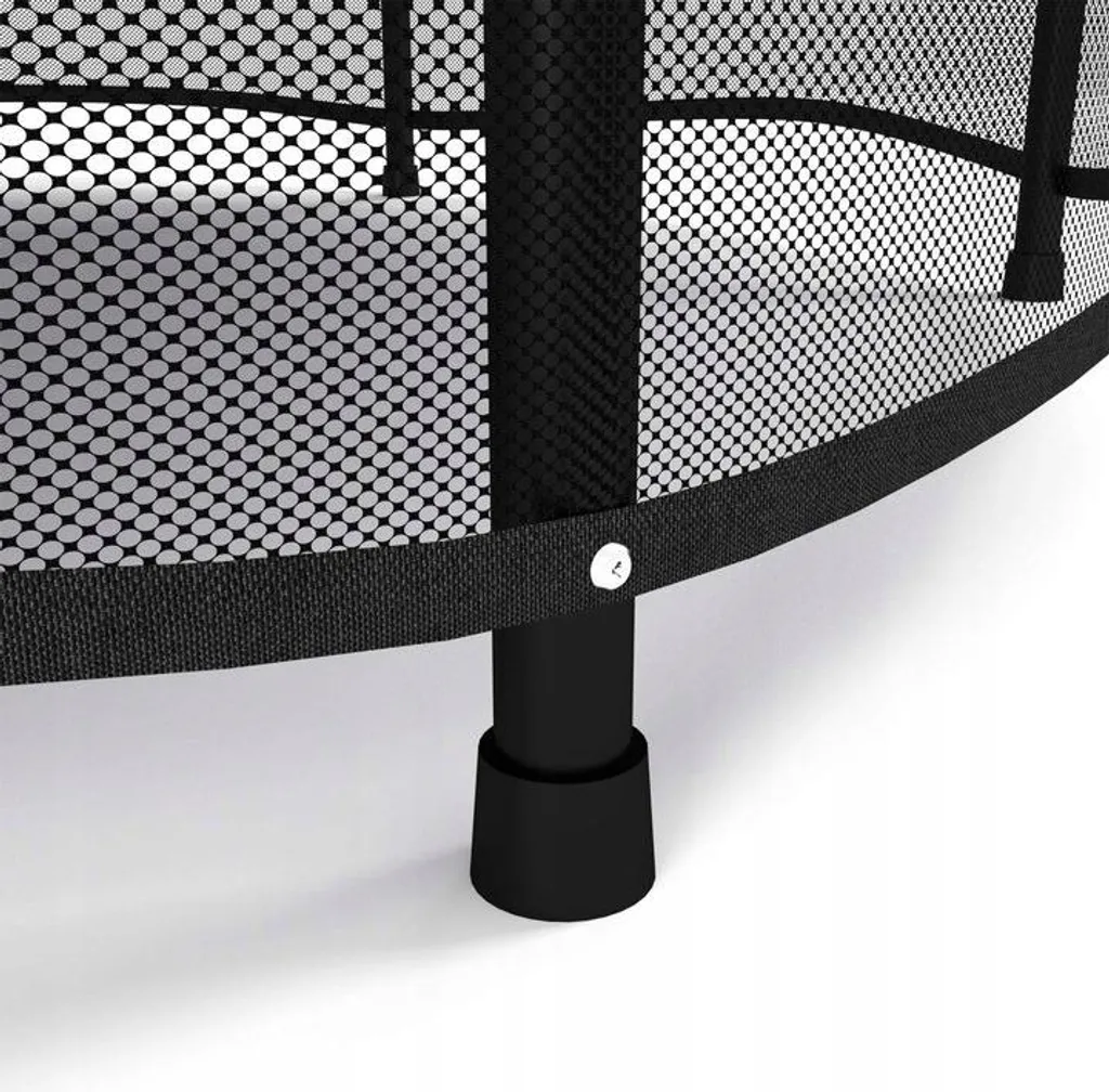 Trampoline Sécurisé 140 JF pour Petits Espaces - Finition Bleu Jaune - 3