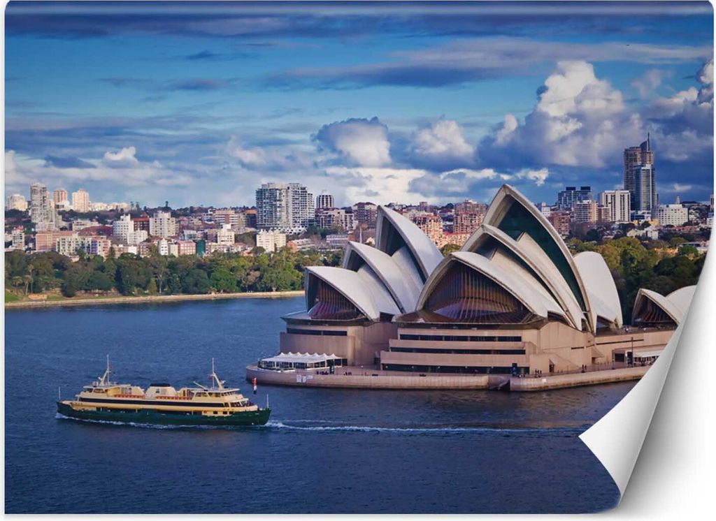 Vlies fototapete Opernhaus von Sydney 300x210 cm Feeby Blau inkl. Kleber einfache Montage
