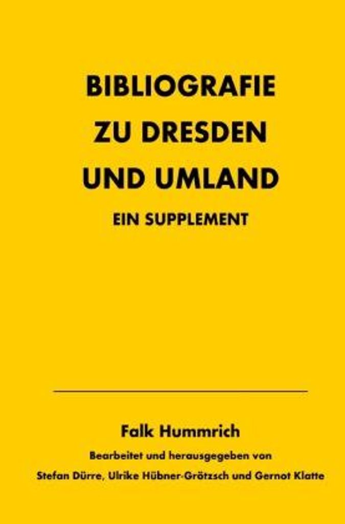 Bibliografie zu Dresden und Umland