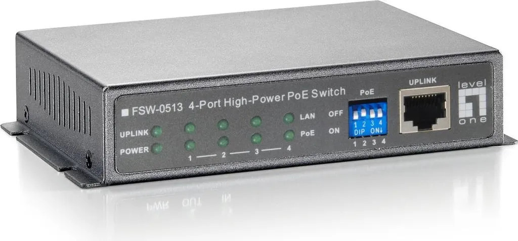 Commutateur PoE Level One 5 ports Ethernet pour réseau de sécurité