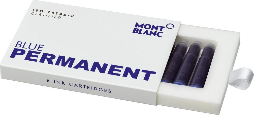 MONTBLANC Tintenpatronen permanent blue 8 Stück