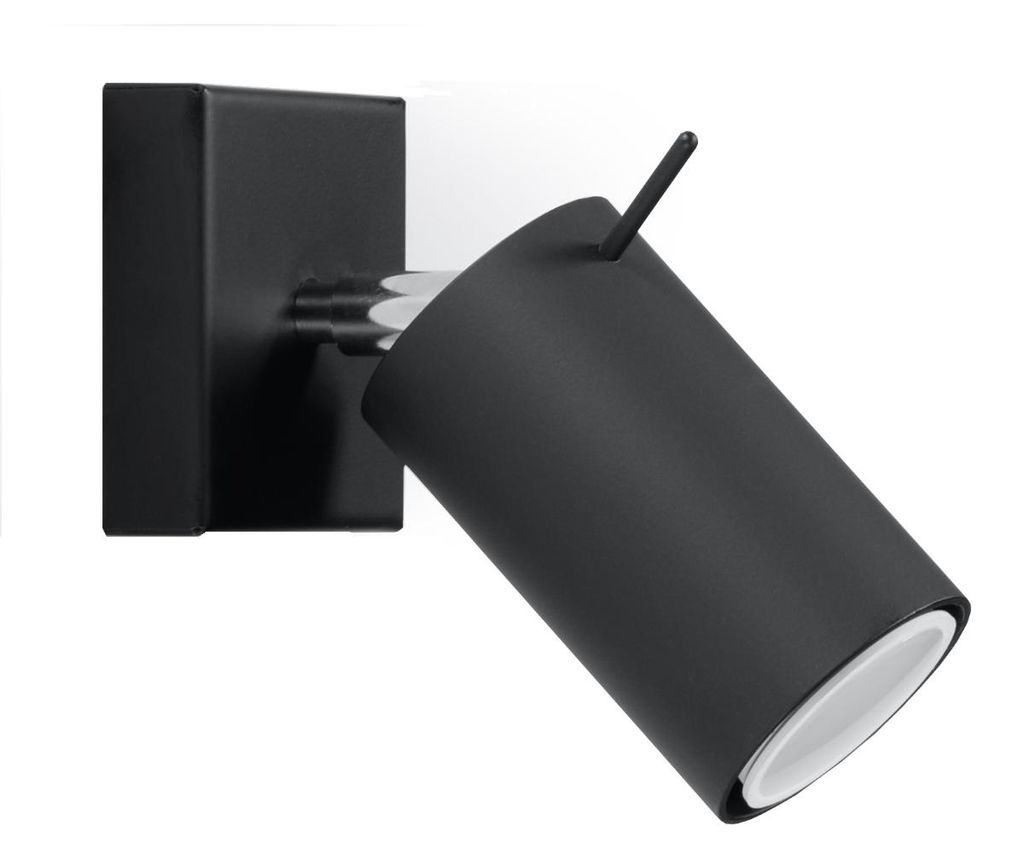 Nástenné svietidlo RING čierne 1xGU10 10W oceľ 8x16x8cm Obrázok produktu 