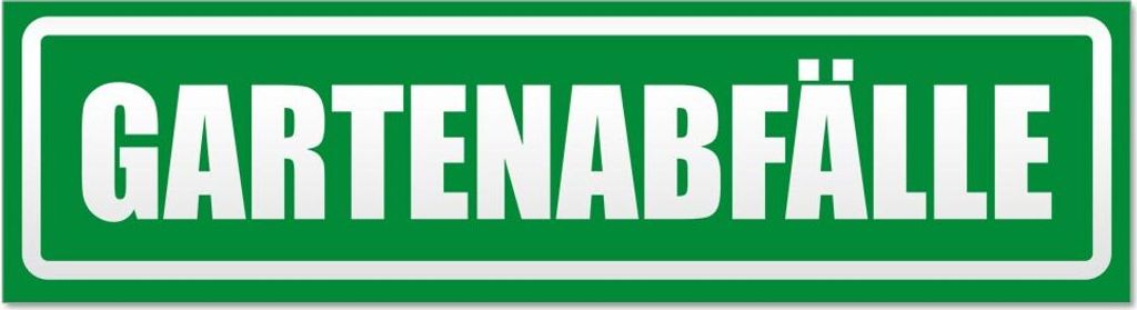 Gartenabfälle invertiert Magnetschild Schild magnetisch