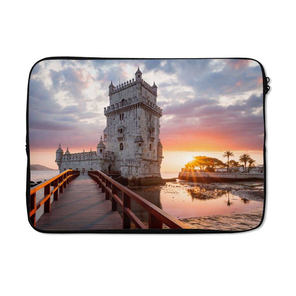 MuchoWow Laptop Hülle 14 ZollSonnenaufgang in Portugal Laptoptasche - Laptoptasche - Stoßsicher - Schutzhaube
