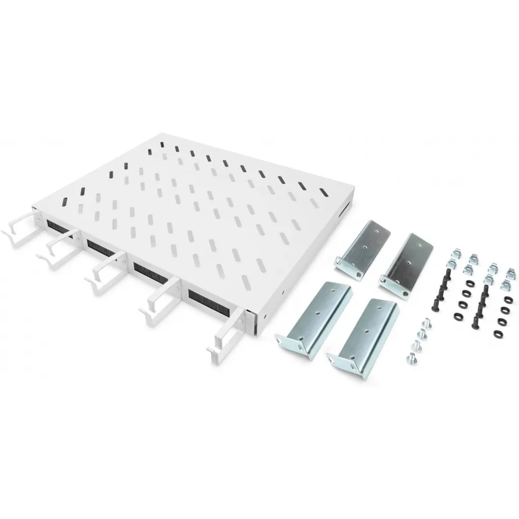 Support Rack 19'' Haute Capacité 120kg : Tablette 1U DIGITUS Robuste