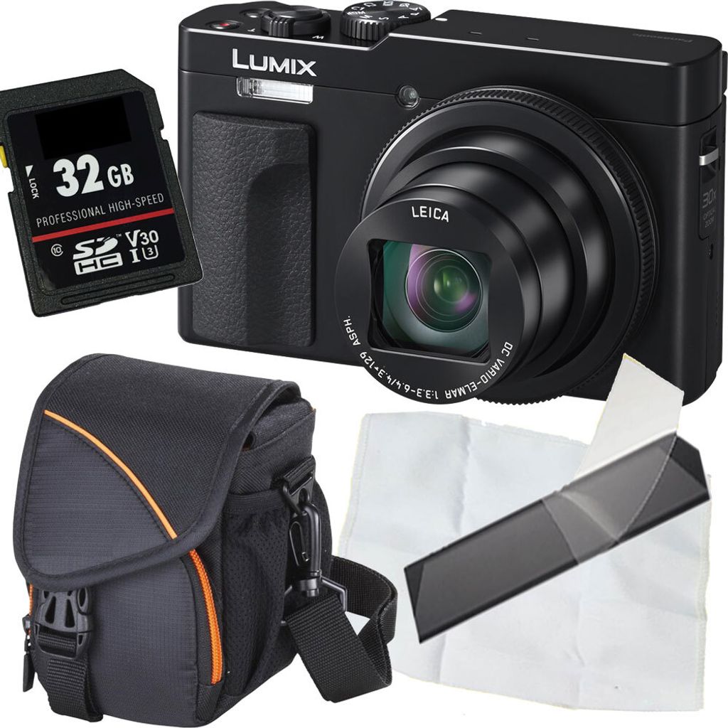 Panasonic DC-TZ99 schwarz Digitalkamera Set Angebot Produktbild 