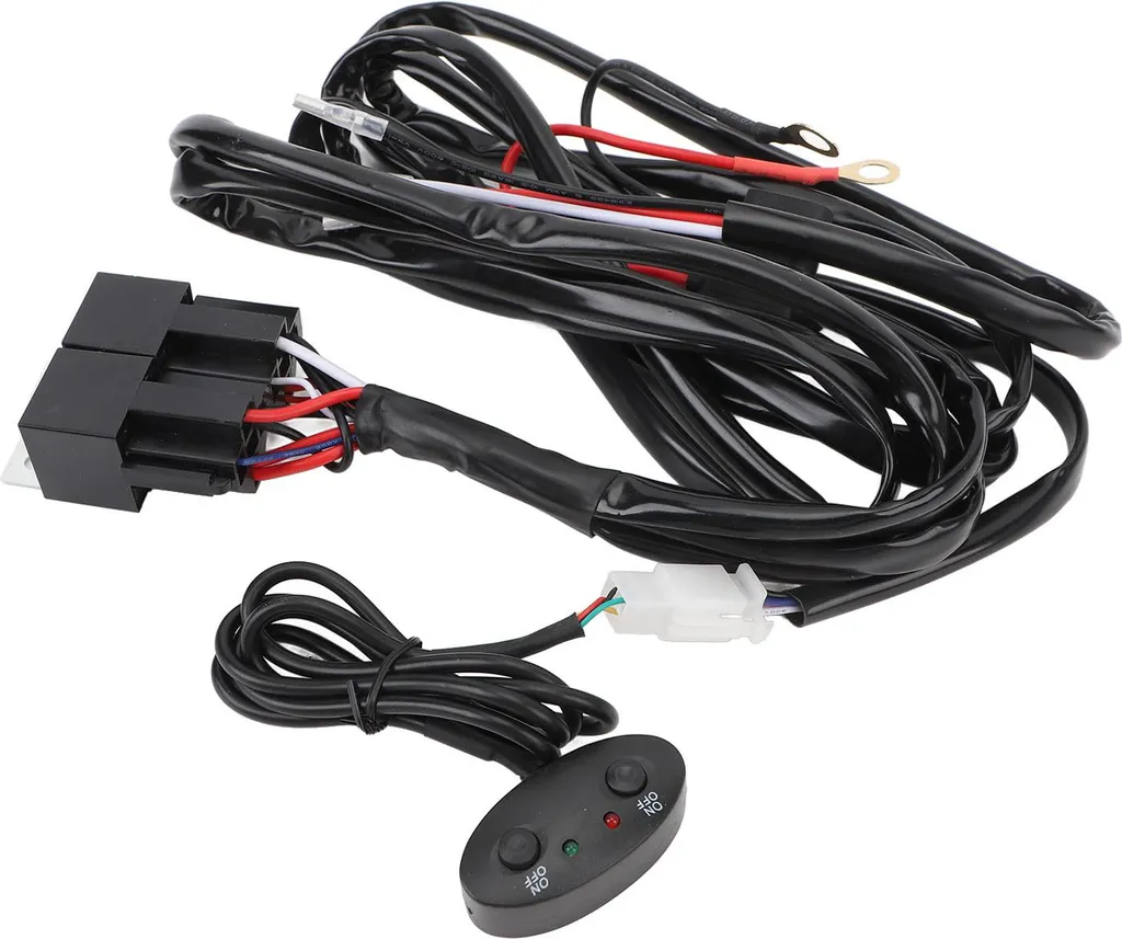 Kit de câblage DC12V 40A 16AWG bicolore pour feux de route 2 mètres
