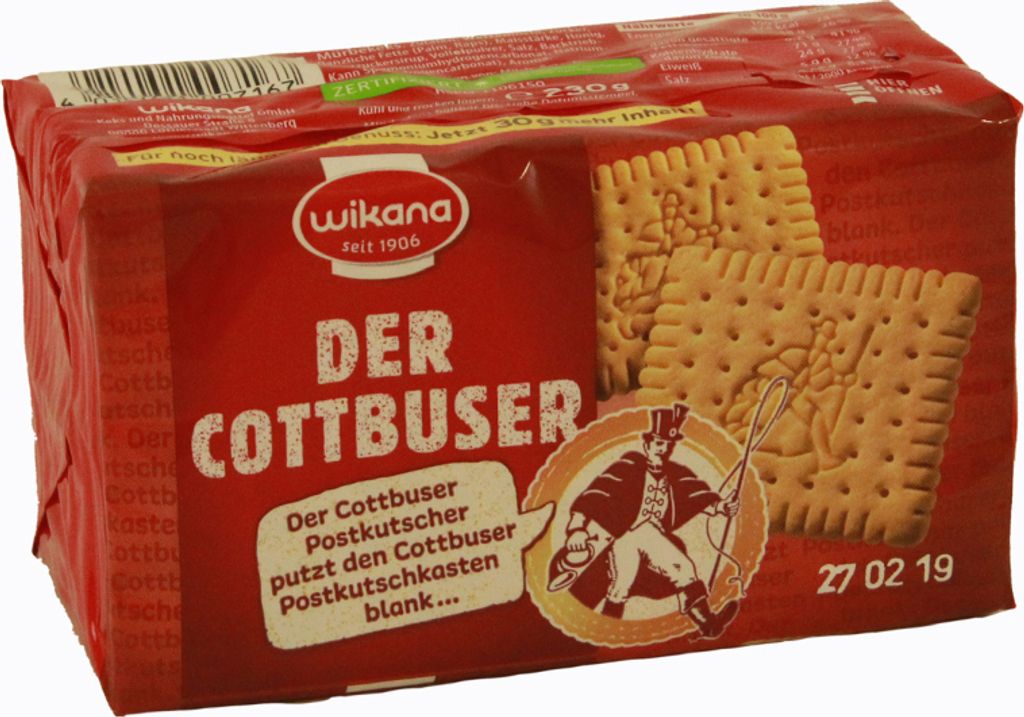 Der Cottbuser Butterkeks mit Honig (230 g) Produktbild 
