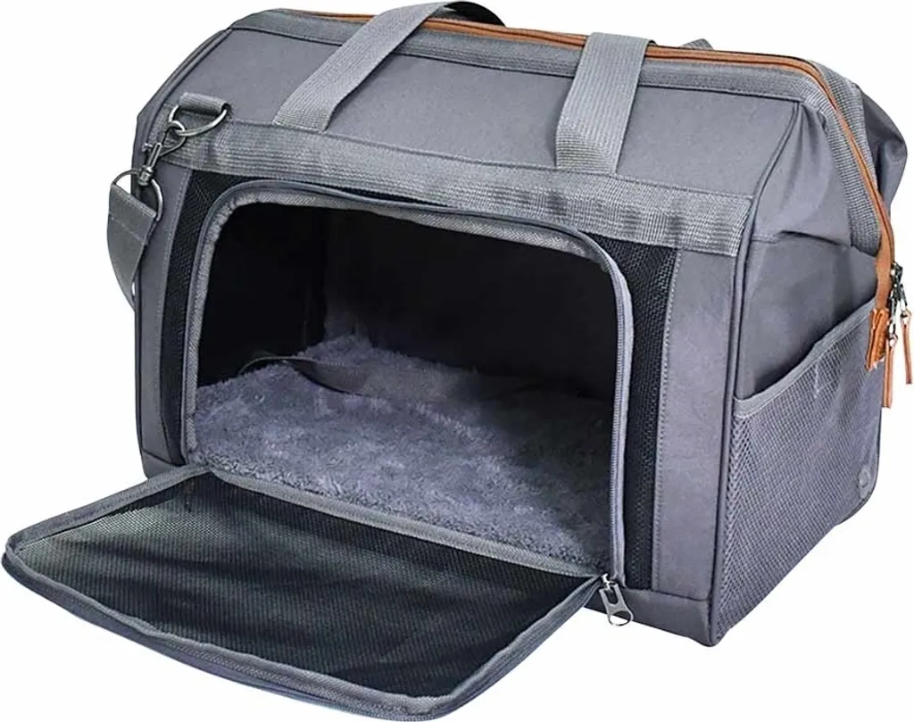 Trasportino Nobby Perka Grigio 43cm | Robusto per Cani e Gatti 6kg