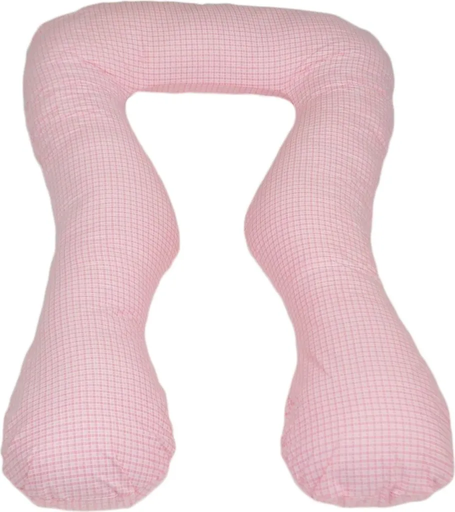 Coussin d'allaitement pour dormir et nourrir bébé en coton rose XL