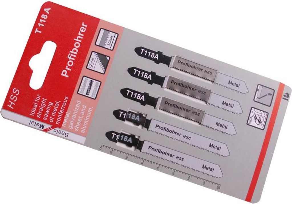 5x Stichsägeblätter Sägeblatt für Metall