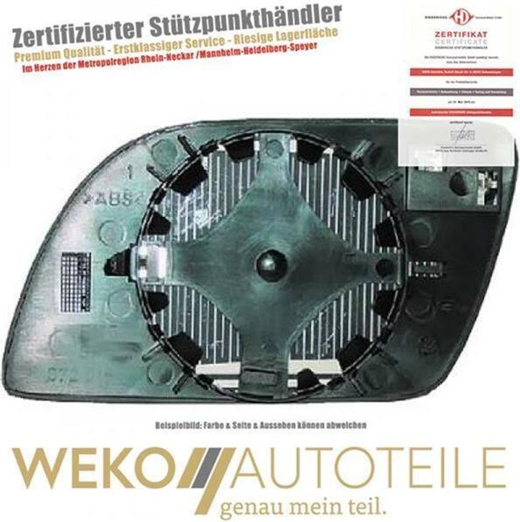 Spiegelglas Außenspiegel links DIEDERICHS 2205027 für VW