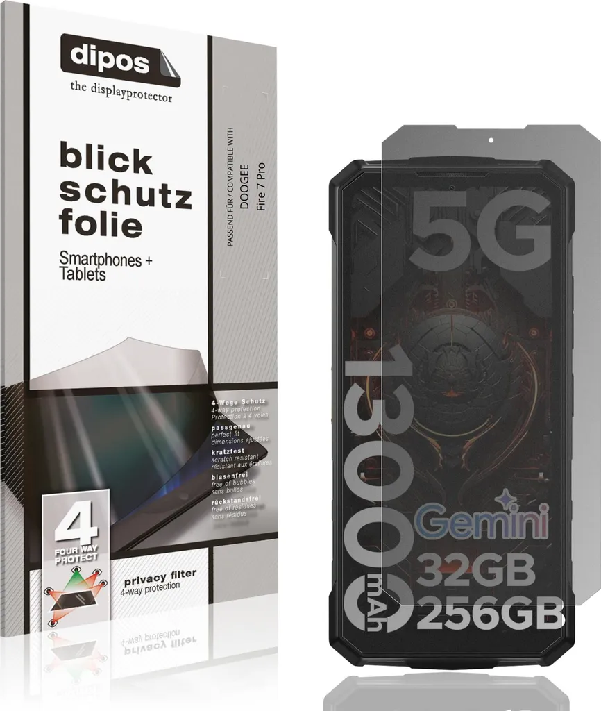 6x Pellicola per Doogee Mix (5,5 Zoll) Protettiva Protezione Cristallo